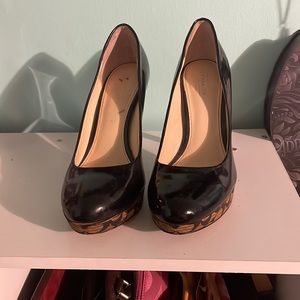 Black coach heels